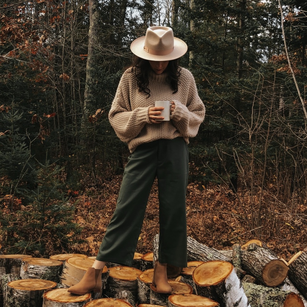 H&M Cream Cowl Neck Sweater